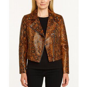 Vegan Leather Jacket Animal Print